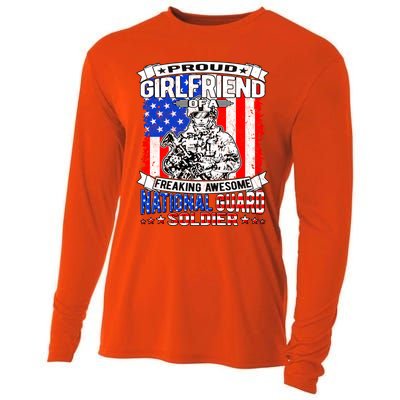 Proud Friend Of A National Guard Soldier Military Lover Cute Gift Cooling Performance Long Sleeve Crew