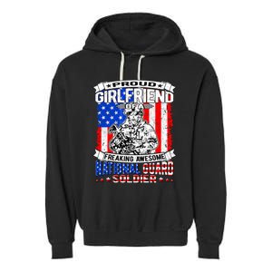 Proud Friend Of A National Guard Soldier Military Lover Cute Gift Garment-Dyed Fleece Hoodie