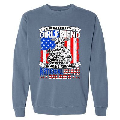 Proud Friend Of A National Guard Soldier Military Lover Cute Gift Garment-Dyed Sweatshirt