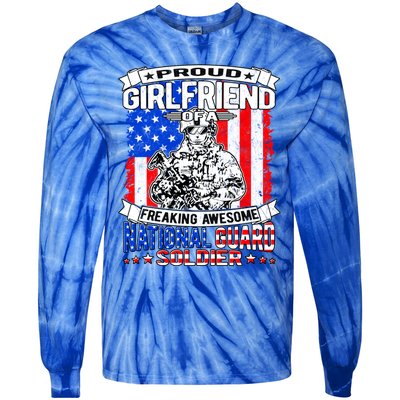 Proud Friend Of A National Guard Soldier Military Lover Cute Gift Tie-Dye Long Sleeve Shirt