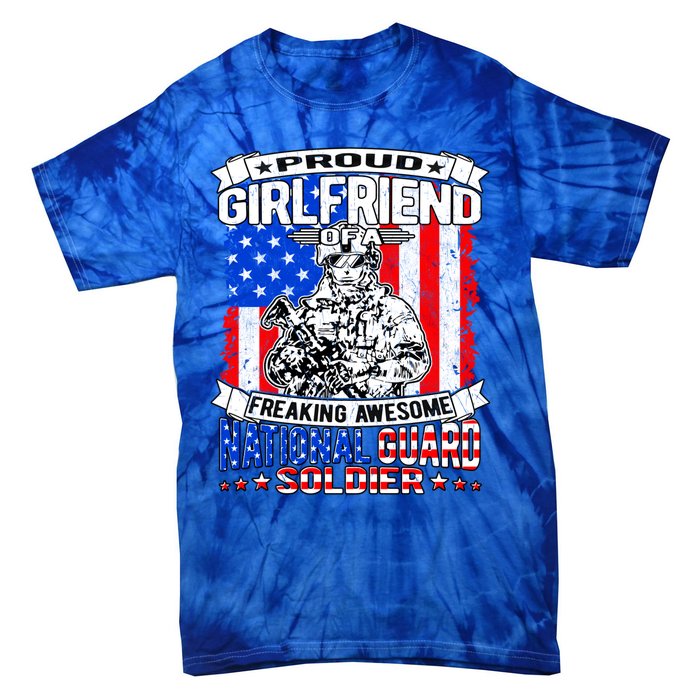 Proud Friend Of A National Guard Soldier Military Lover Cute Gift Tie-Dye T-Shirt