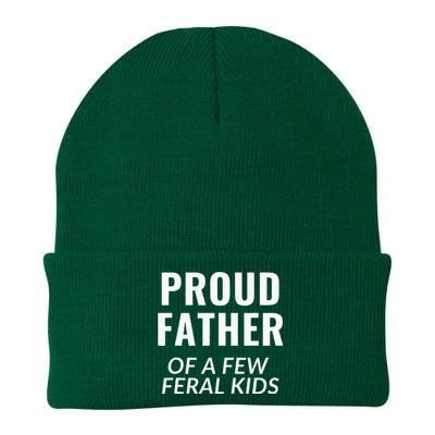 Proud Father Of A Few Feral Kids Knit Cap Winter Beanie