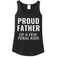 Proud Father Of A Few Feral Kids Ladies Essential Tank