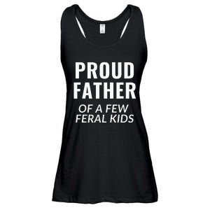 Proud Father Of A Few Feral Kids Ladies Essential Flowy Tank