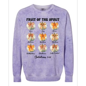 Pumpkin Fruit Of The Spirit Fall Halloween Bible Verse Colorblast Crewneck Sweatshirt