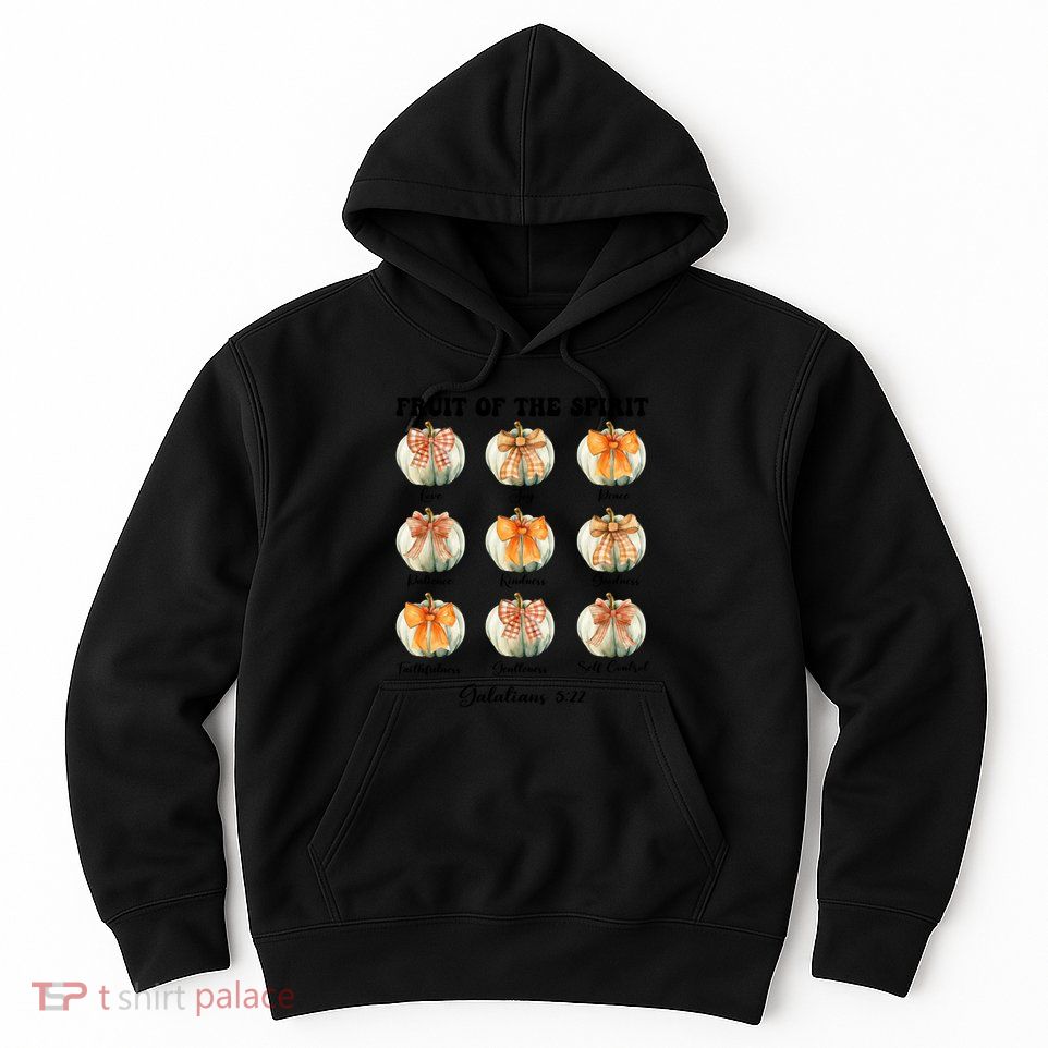 Pumpkin Fruit Of The Spirit Fall Halloween Bible Verse Hoodie