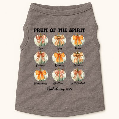 Pumpkin Fruit Of The Spirit Fall Halloween Bible Verse Doggie Tank