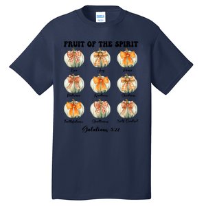 Pumpkin Fruit Of The Spirit Fall Halloween Bible Verse Tall T-Shirt