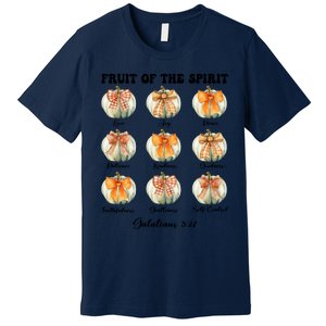 Pumpkin Fruit Of The Spirit Fall Halloween Bible Verse Premium T-Shirt