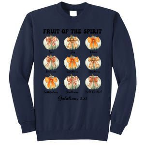 Pumpkin Fruit Of The Spirit Fall Halloween Bible Verse Tall Sweatshirt