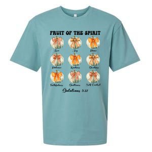 Pumpkin Fruit Of The Spirit Fall Halloween Bible Verse Sueded Cloud Jersey T-Shirt