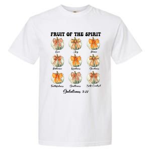 Pumpkin Fruit Of The Spirit Fall Halloween Bible Verse Garment-Dyed Heavyweight T-Shirt