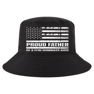 Proud Father Of A Few Dumbass Kids Usa Flag Funny Fathers Day Cool Comfort Performance Bucket Hat