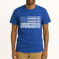 Proud Father Of A Few Dumbass Kids Usa Flag Funny Fathers Day Tall T-Shirt