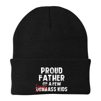 Proud Father Of A Few Smart Ass Not Dumbass Funny Beanie