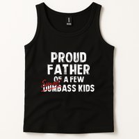 Proud Father Of A Few Smart Ass Not Dumbass Funny Tank Top