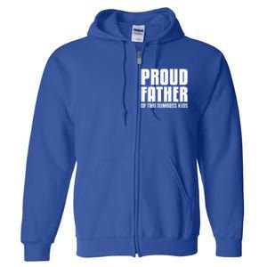 Proud Father Of Two Dumbass Gift Fathers Day Gift Dad Gift Full Zip Hoodie