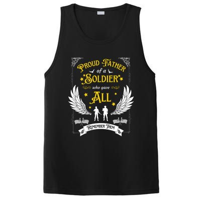 Proud Father Of A Soldier Who Gave All Memorial Father's Day Gift PosiCharge Competitor Tank