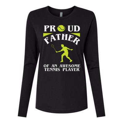 Proud Father Of An Awesome Tennis Player Womens Cotton Relaxed Long Sleeve T-Shirt