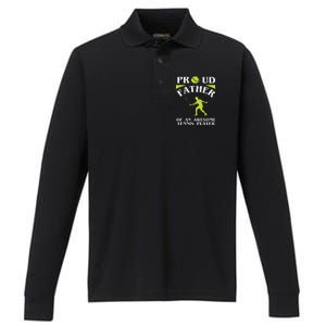 Proud Father Of An Awesome Tennis Player Performance Long Sleeve Polo