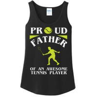 Proud Father Of An Awesome Tennis Player Ladies Essential Tank