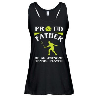 Proud Father Of An Awesome Tennis Player Ladies Essential Flowy Tank