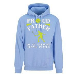 Proud Father Of An Awesome Tennis Player Unisex Surf Hoodie