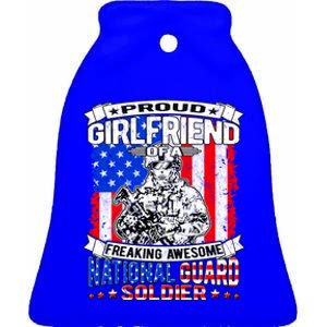 Proud Friend Of A National Guard Soldier Military Lover Meaningful Gift Ceramic Bell Ornament