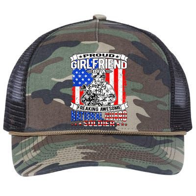 Proud Friend Of A National Guard Soldier Military Lover Meaningful Gift Retro Rope Trucker Hat Cap