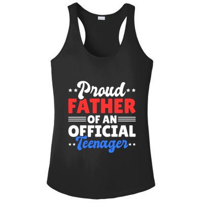 Proud Father Of A Teenager For Fathersday Gift Ladies PosiCharge Competitor Racerback Tank