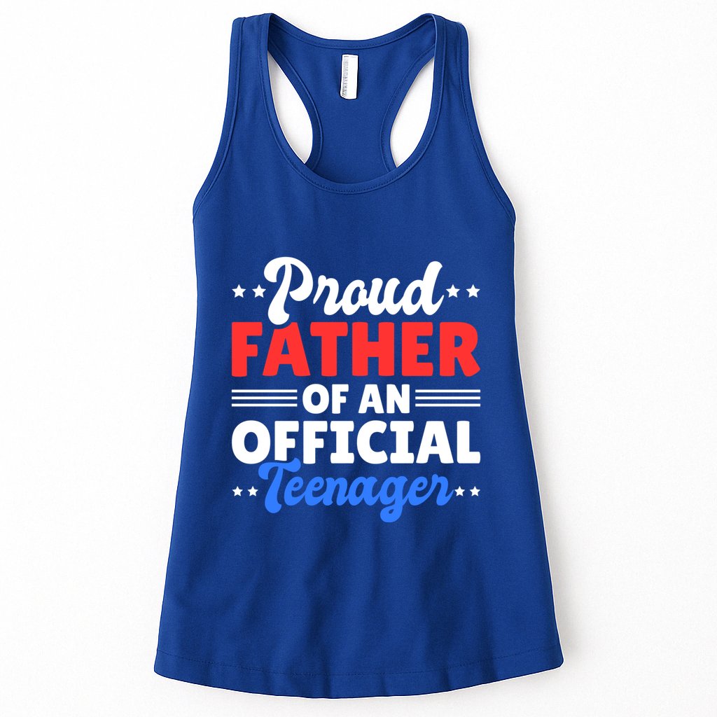 Proud Father Of A Teenager For Fathersday Gift Womens Tank Top