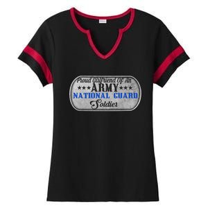 Proud Friend Of An Army National Guard U S Military Gift Ladies Halftime Notch Neck Tee