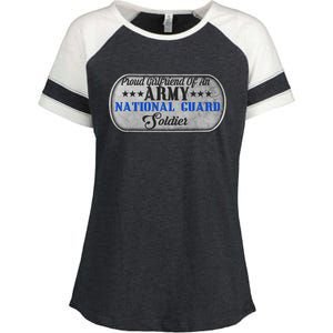 Proud Friend Of An Army National Guard U S Military Gift Enza Ladies Jersey Colorblock Tee