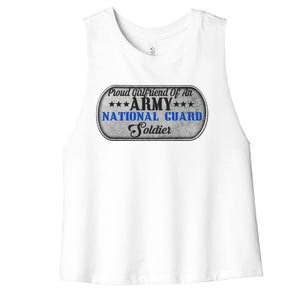 Proud Friend Of An Army National Guard U S Military Gift Women's Racerback Cropped Tank