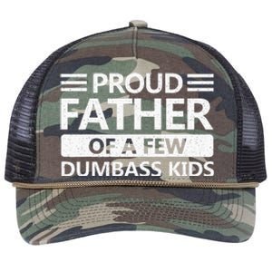 Proud Father Of A Few Dumbass Retro Rope Trucker Hat Cap