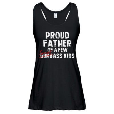 Proud Father Of A Few Smart Ass Not Dumbass Ladies Essential Flowy Tank
