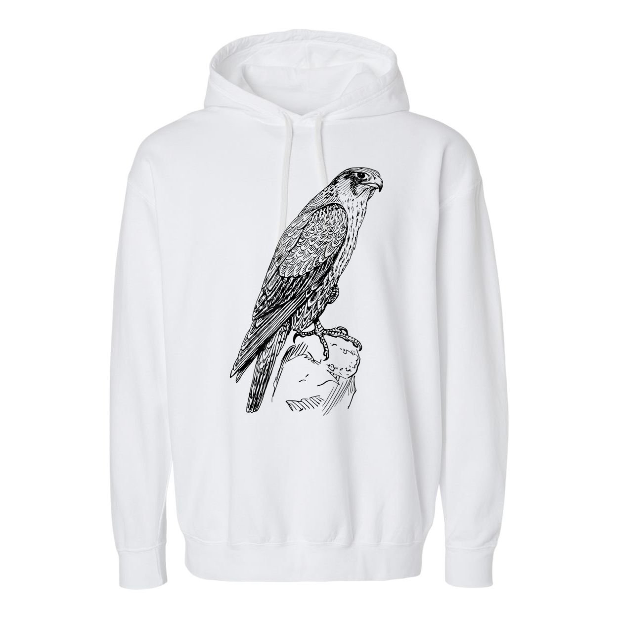 Peregrine Falcon Ornithology Falconer Bird Lover Garment-Dyed Fleece Hoodie