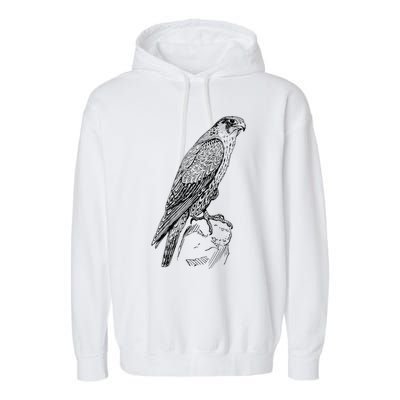 Peregrine Falcon Ornithology Falconer Bird Lover Garment-Dyed Fleece Hoodie