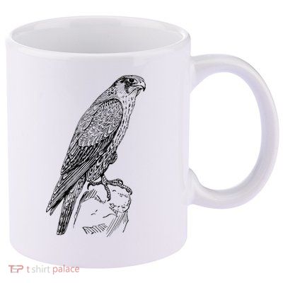 Peregrine Falcon Ornithology Falconer Bird Lover 11oz C Handle Ceramic Mug