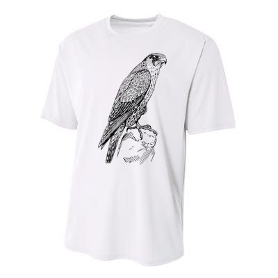 Peregrine Falcon Ornithology Falconer Bird Lover Performance Sprint T-Shirt