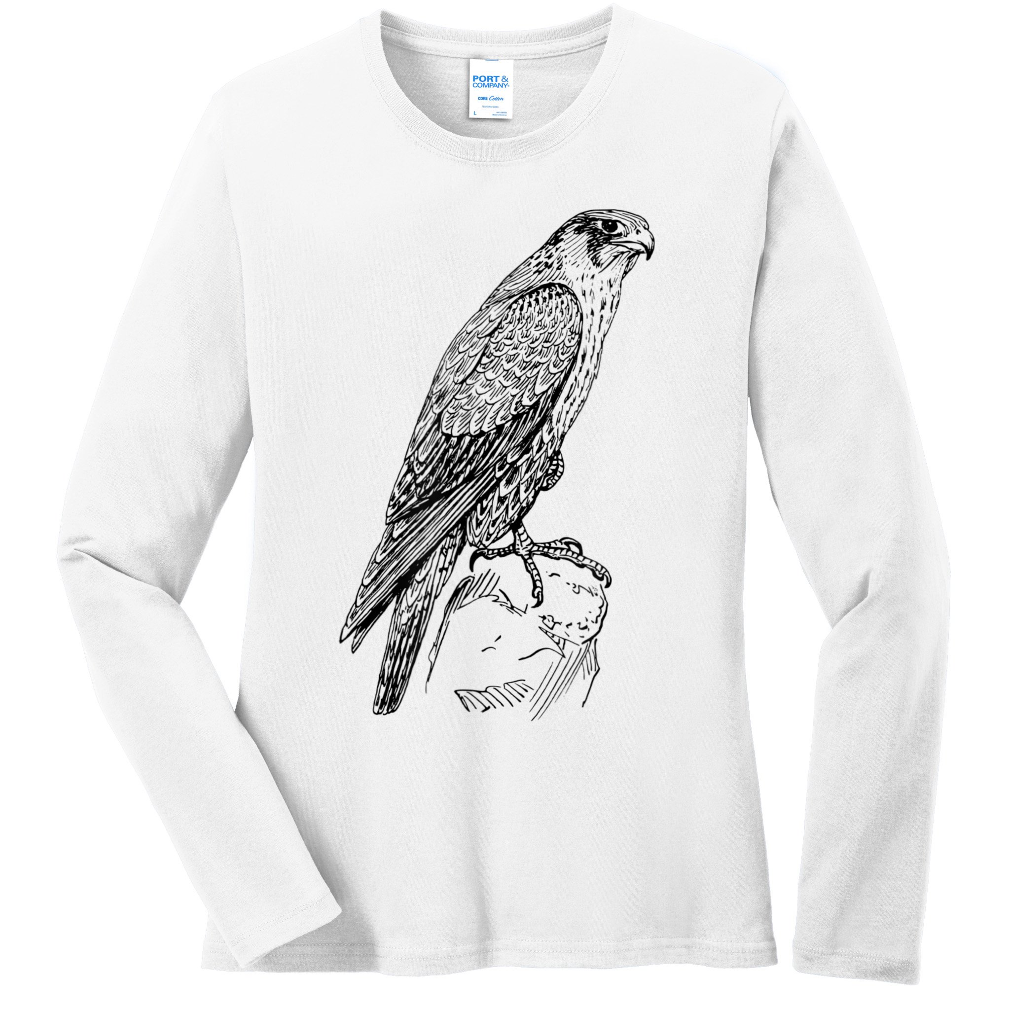 Peregrine Falcon Ornithology Falconer Bird Lover Ladies Long Sleeve Shirt