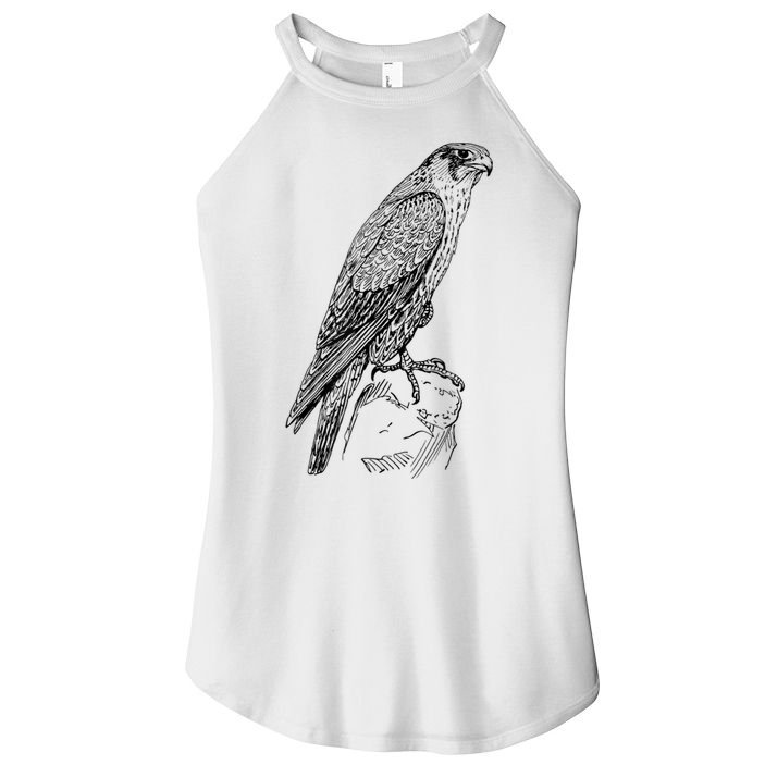 Peregrine Falcon Ornithology Falconer Bird Lover Women's Perfect Tri Rocker Tank
