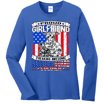 Proud Friend Of A National Guard Soldier Military Lover Gift Ladies Long Sleeve Shirt