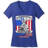 Proud Friend Of A National Guard Soldier Military Lover Gift Women's V-Neck T-Shirt