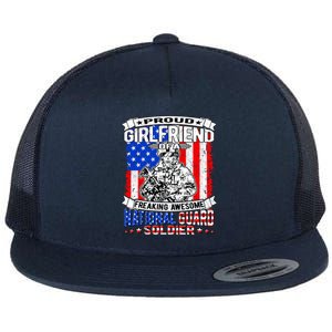 Proud Friend Of A National Guard Soldier Military Lover Gift Flat Bill Trucker Hat