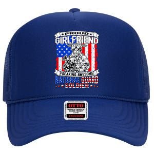 Proud Friend Of A National Guard Soldier Military Lover Gift High Crown Mesh Back Trucker Hat