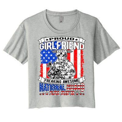 Proud Friend Of A National Guard Soldier Military Lover Gift Women's Crop Top Tee