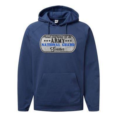 Proud Friend Of An Army National Guard U S Military Great Gift Performance Fleece Hoodie