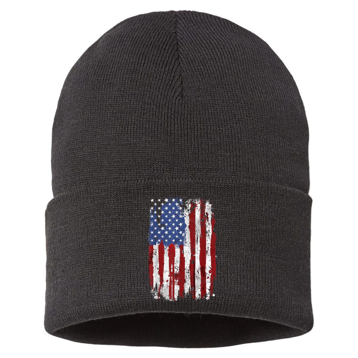 Patriotic Fourth Of Usa Flag American Flag United States Of America 4th Of July Sustainable Knit Beanie