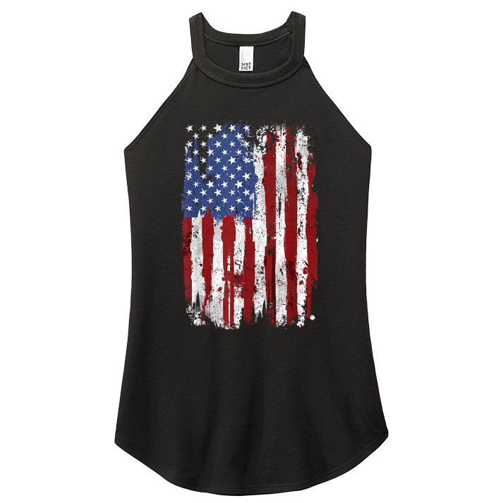 Patriotic Fourth Of Usa Flag American Flag United States Of America 4th Of July Women's Perfect Tri Rocker Tank